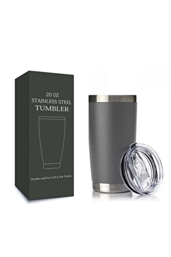 huitich Double Wall Vacuum Insulated Travel Mug Black