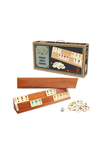 GÜLÜMSE BEBEK Star Okey Cafe Wooden Okey Set