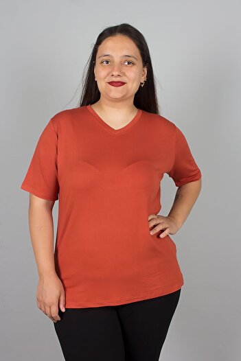 Truva XXL Tile V-Neck Lycra Viscose T-Shirt – Comfortable, Stylish and Breathable Fabric