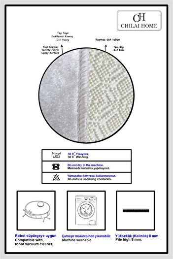 Chilai Home Gray Set of 3 - Lipha Bathroom Rug