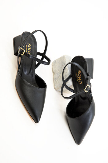 SOHO Black Women's Classic Heeled Shoes 20655
