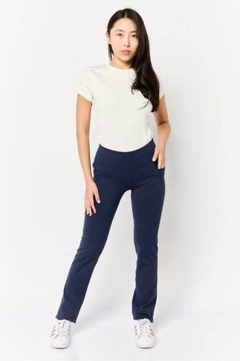 SKECHERS Women Sportswear Fit Walking Pants, Navy