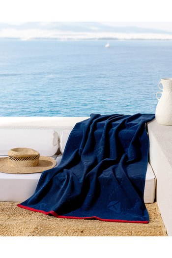 Madame Coco Pappier 100% Cotton Beach Towel - Navy Blue - 70X150 cm