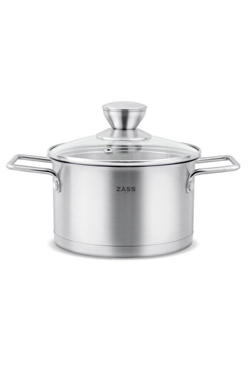 Zass Stainless steel pot set with lid Zass Gourmet ZG-SCS 03 Silver