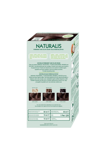 Neva Naturalis Permanent Hair Color – Vegan, Ammonia-Free, Long-Lasting, 100% Gray Coverage, Organic