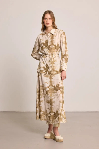 Gusto Butterfly Collection Modal Shirt - Beige