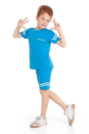 CiciTime Çocuk Modası Set casual Capri pentru băieți cu pantaloni scurți de vară