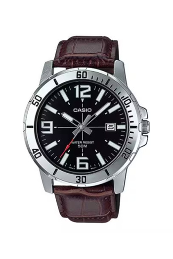 Casio ساعة كاسيو للرجال بمينا أسود تناظرية - MTP-VD01L-1B
