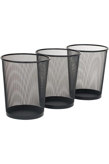 AKDC Seville Classics Small Cylinder Trash Can for Home or Office, 6 Gallon Mesh Round Bins, Lightweight,
