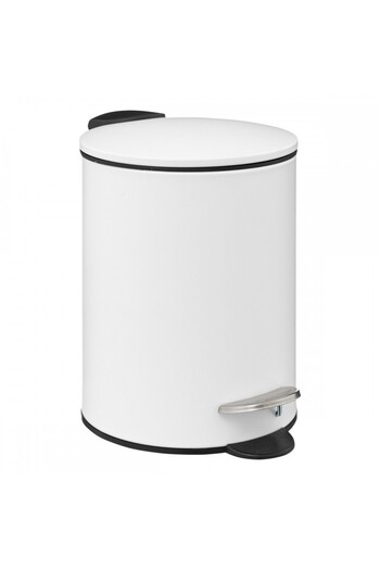 5FIVE Jaune waste bin, white, metallic, 3 liters, 17 x 25 cm