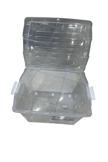 GENERAL 85L Rectangular Clear Food Storage Container Box with Clear Wheels
