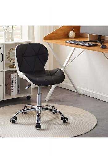 Taimi Ergonomic Desk Chair with Adjustable Height, Study Chair, Stylish Design Padded Cushion Black/White