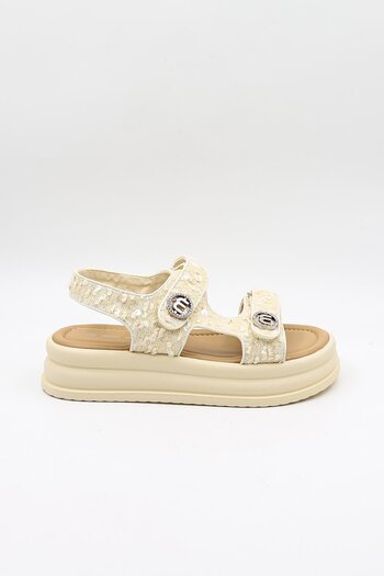 KRISTE BELL Imported Women's Stone Sequin Sandals Kb0100 White