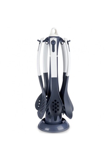 Excellent Houseware Set Of 5 Eh Kitchen Utensils, Black, White, Nylon/plastic, 13 X 39.5 Cm