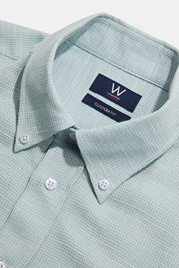 W Collection YEŞİL UZUN KOLLU GÖMLEK