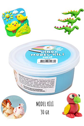 Lino MODEL KİLİ OYUN HAMURU PROJE HAMURU DOĞAL İÇERİK YUMUŞAK DOKULU MAVİ (HAVA İLE KURUYAN)