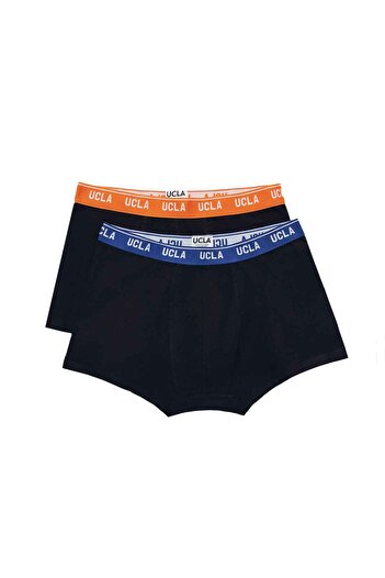 UCLA Irvine Navy Blue (Blue-Orange) Waist Banded Jacquard Standard Fit Men's Boxers
