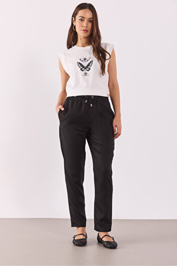 VENA Alian Elastic Waist Beach Pants(Tencel)(Tm) - Black