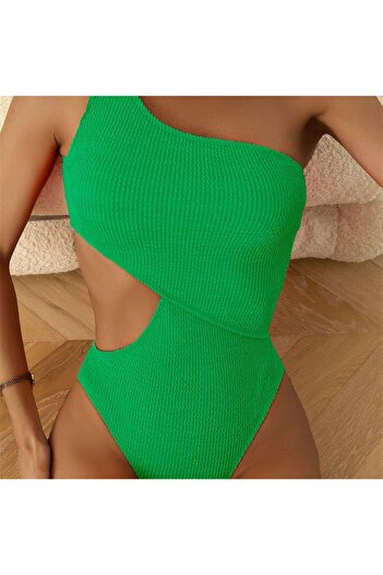 DEEP BEACH ASYMMETRIC SINGLE SHOULDER SWIMSUIT DB20020M