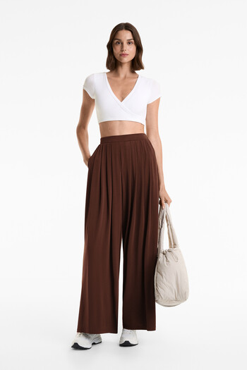 Oysho Extra wide modal blend trousers