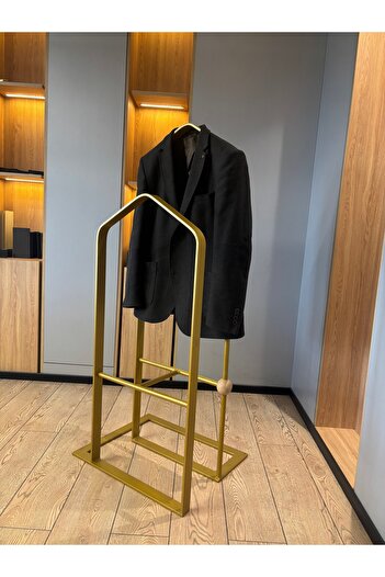 Aldegard Koraks Lüks Gold Alüminyum Dilsiz Uşak | Çift Tepeli Elbise Askısı | Ev, Ofis Ve Butik Için