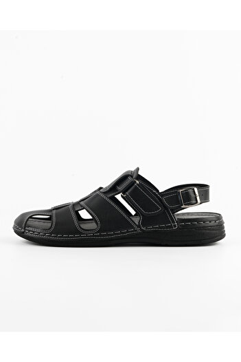 DR KLOMPA Men's Sandals - Black - Comfort Supported Structure Stylish Design Soft Sole Suitable for Daily Use