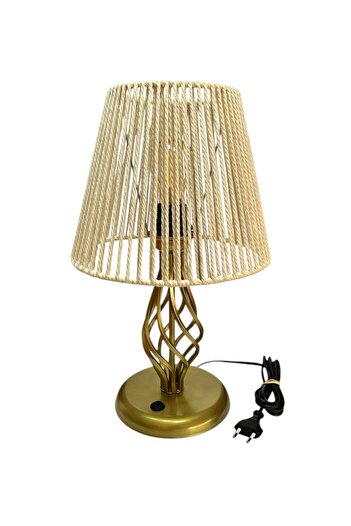 CONANA Modern Design Metal Lampshade (25 cm Ecru Macrome Head)