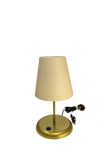CONANA Lyris - Pvc Lampshade, Mini Table Lamp Ecru Headboard, Gold Leg)