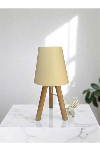 CONANA Three Leg Mini Wooden Lampshade (Pvc Ecru Head)