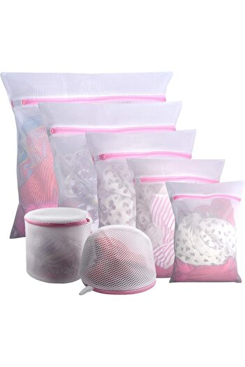Primo Plus 7Pcs Mesh Laundry Bags for Delicates with Premium Zipper, Travel Storage Organize Bag