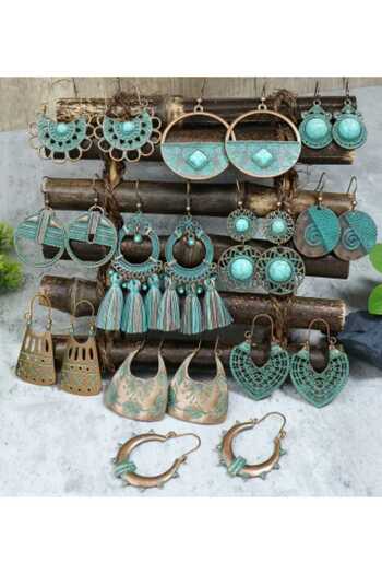 Ivory Pearl Ethnic Bronze Retro Earrings