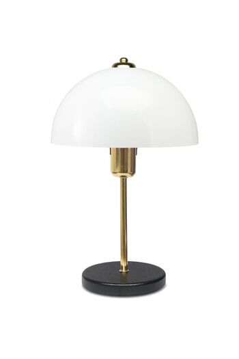 HOMİNG Swiss White Gold - Lampshade Ayd-3697 Body Banker Table Lamp