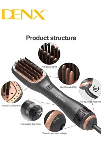 Denx Dinx Professional 2-in-1 Ceramic Hair Dryer and Styler