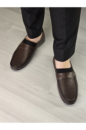 NUH EKİCİ Melinta Soft Elastic Anatomical Genuine Leather Men's Ballerinas