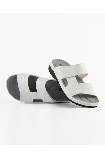 Tigerline Men's Slippers - White - Comfort Supported Structure, Stylish Design, Soft Sole, Suitable for Daily Use