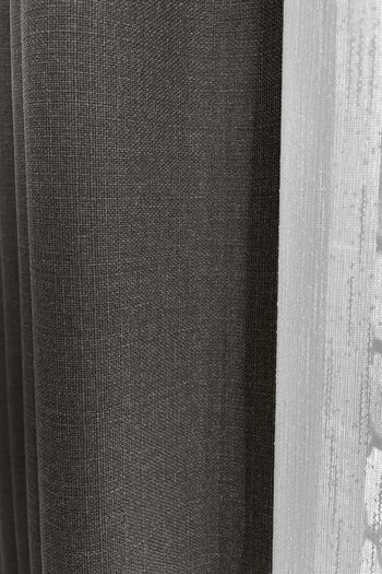 Perde Pendik Nova Linen Background Curtain - Anthracite Dark Gray, Suitable for New Season Rooms (Single Wing)