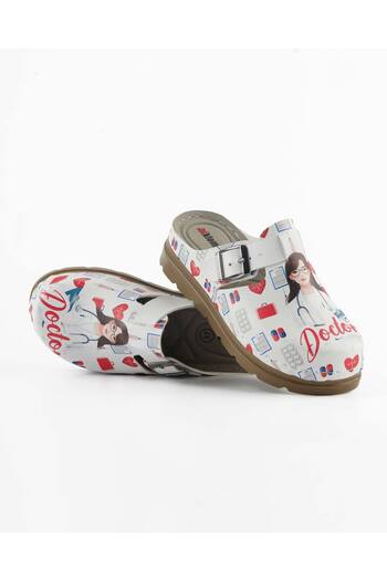DR KLOMPA Women Doctor Slippers Ms1034 Girl Doctor Printed Orthopedic Sabo Slippers