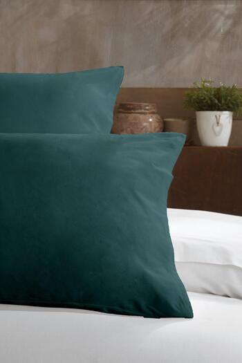 Elart Ranforce Cotton Pillow Case 100% Natural Cotton 2 Pieces Emerald Green