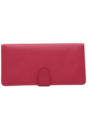 Meskanto Twist Genuine Leather Pink Wallet with Phone Compartment