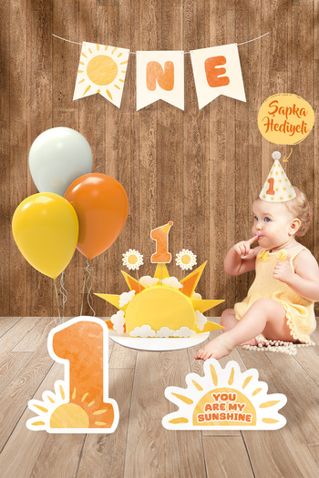 Hey Parti Sun Themed 1 Year Birthday Party Set