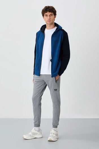 AIR JONES Lucas Gray Melange Lace-Up Men's Tracksuit Bottom - 84917
