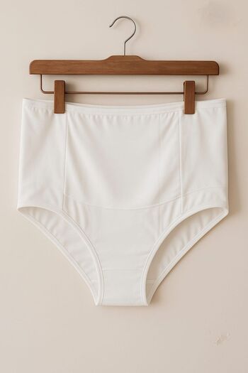 enmodaiçgiyim White Cotton Lycra Women's Maternity Panties