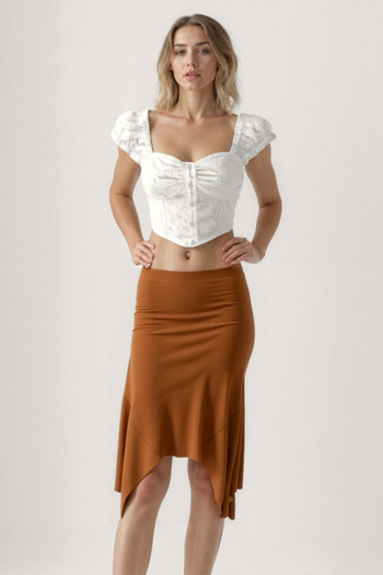 Vitrin Long Midi Skirt with Sides