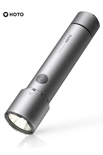 hoto High Brightness Flashlight, 2300lm Beam, IP68 Waterproof, Dual Power, Emergency Use – QWSDT005