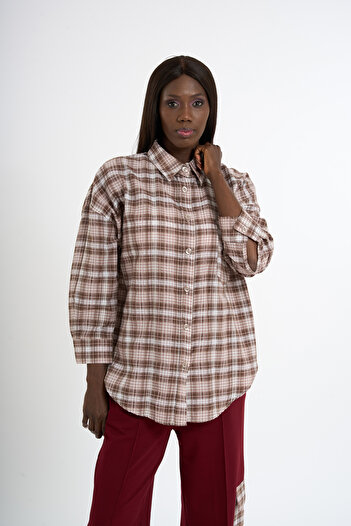 HANIQA Women's Sports Casual Suit with Plaid Detail |   36-42