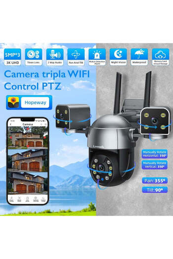 Loosafe TriShield Cam Triple WIFI CCTV Video Surveillance Camera - New Product