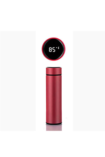 zola Smart thermos, Zola, with temperature indicator, stainless steel, 500 ml, red