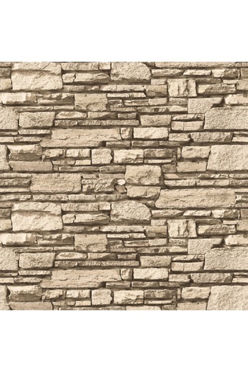 media Photo wallpaper Cream stone wall, 250 x 200 cm