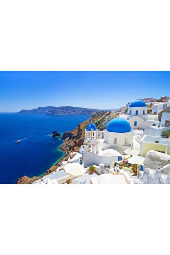 media Self-adhesive and washable wall mural Santorini, 270 x 200 cm