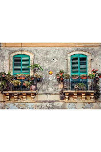 media Vintage Balconies Wallpaper, 400 x 250 cm